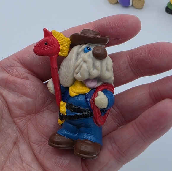 Vintage 1985 Ganz Wrinkles Dog Toy Figures Set - Picture 5 of 13